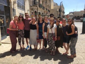 Dayspring Christian Academy seniors on field study in the holy land.