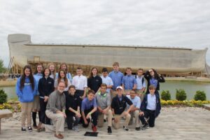 Upper school teacher, Randy Gehman, and students on field study to the Ark.