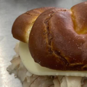 Ham and Cheese Pretzel Sandwich