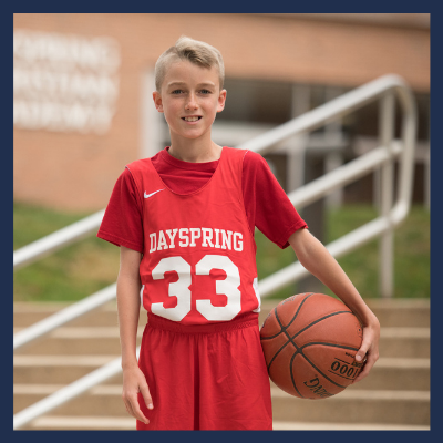 Christian middle school student basketball athlete