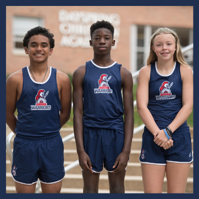 Christian middle School Student track Athletes