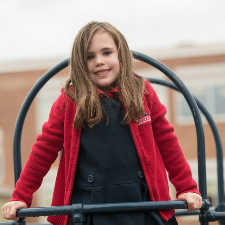 A lower school student at Dayspring Christian Academy.