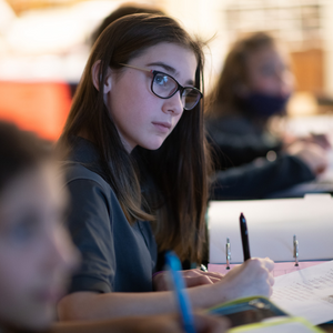 Child learning at Dayspring Christian Academy in Lancaster PA