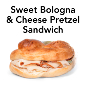 Sweet Bologna and Cheese Pretzel Sandwich